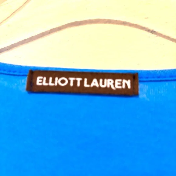 Elliott Lauren Wrap Ruched 3/4 Sleeve Top Medium - Picture 2 of 6